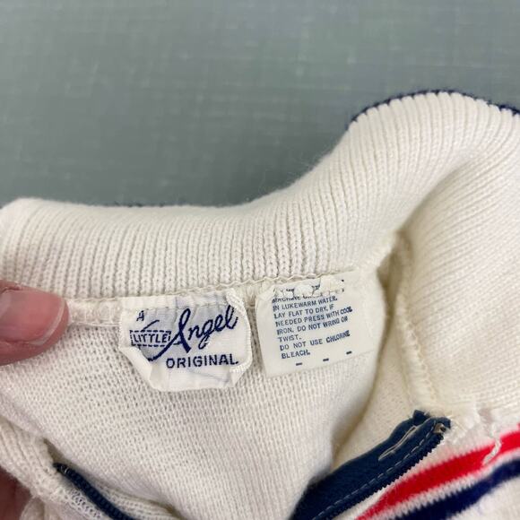 Vintage A Little Angel Knit Sweater Romper Set - Picture 5 of 11